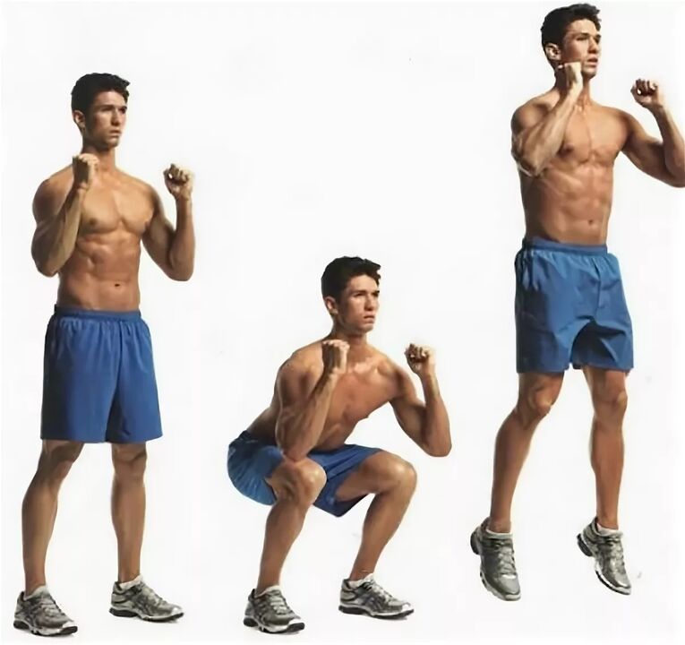 Jumping squats will help a man get a quick and long erection
